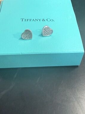 Tiffany & Co. Silver Stud Earrings on Signature Blue Box